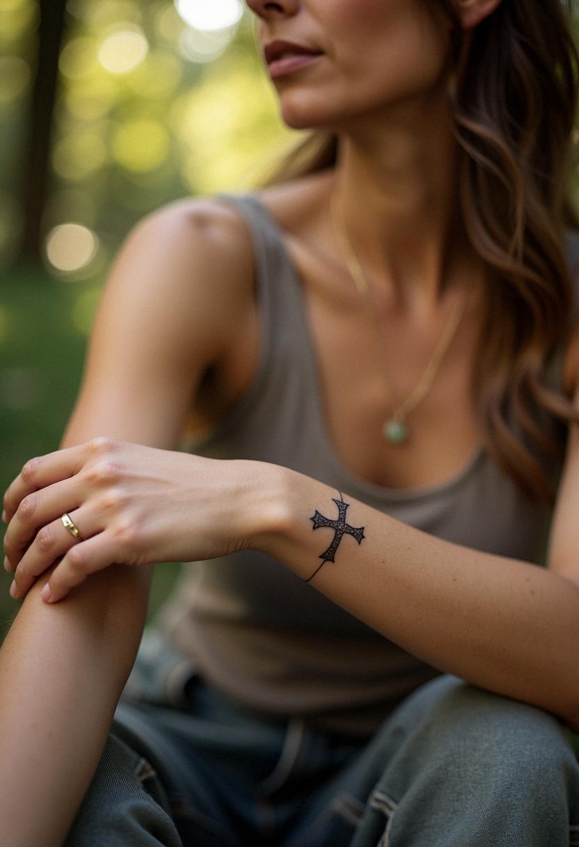 faith cross tattoo