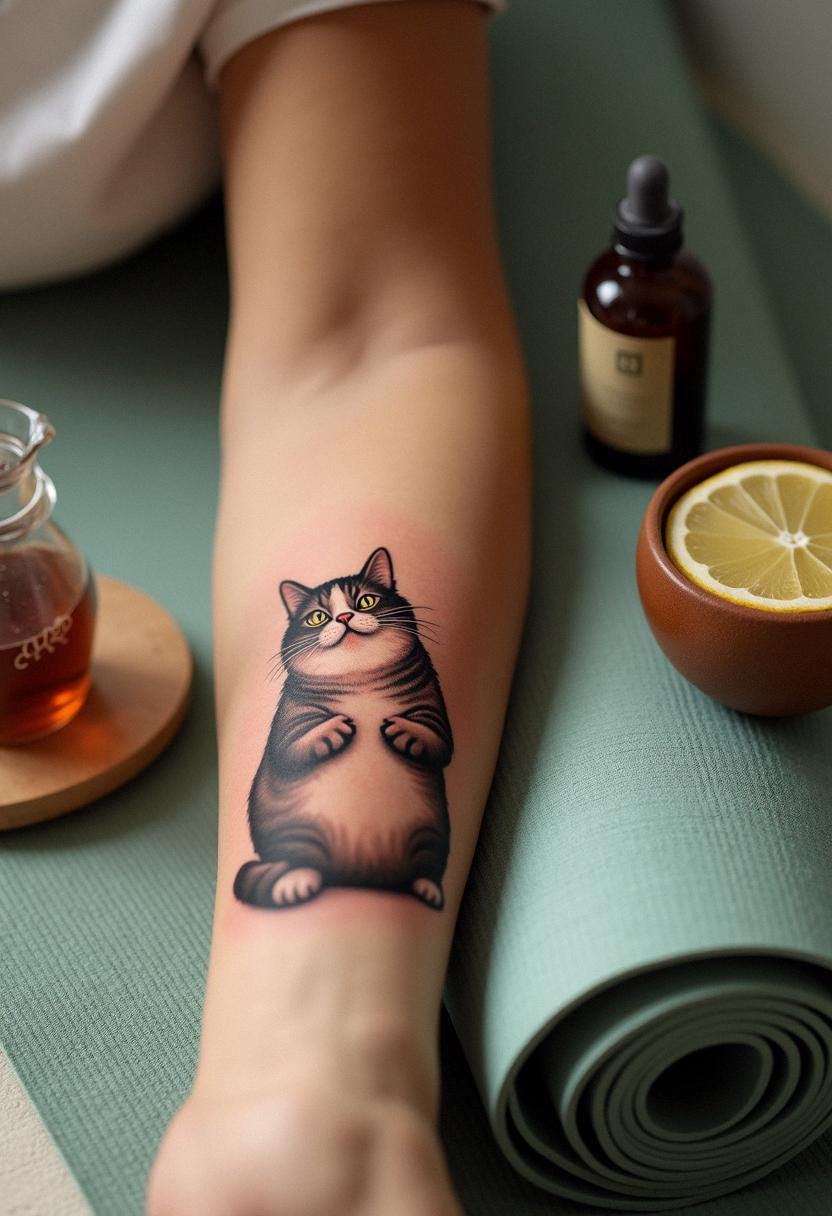 fat cat tattoo