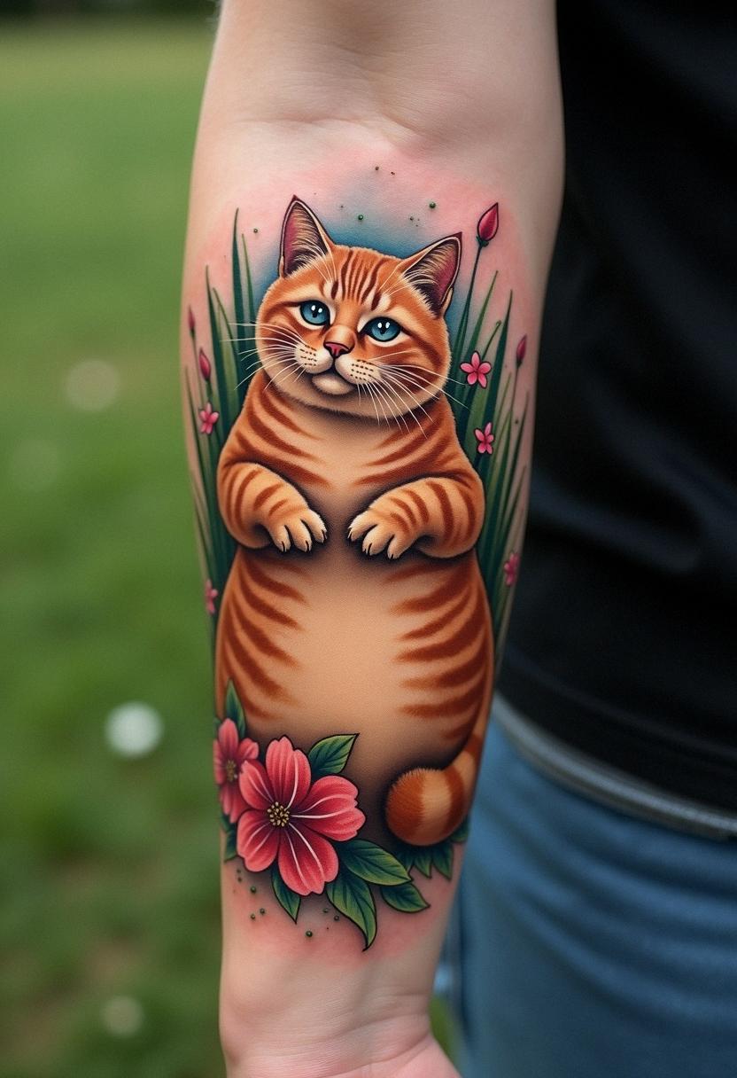 fat cat tattoo