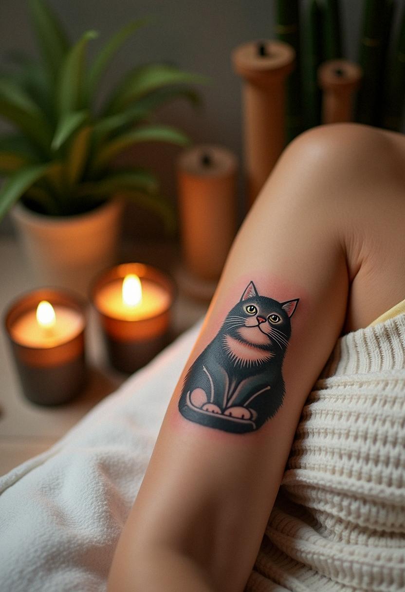 fat cat tattoo
