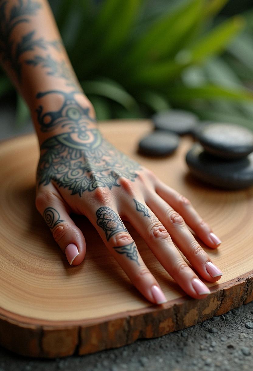 female hand tattoos