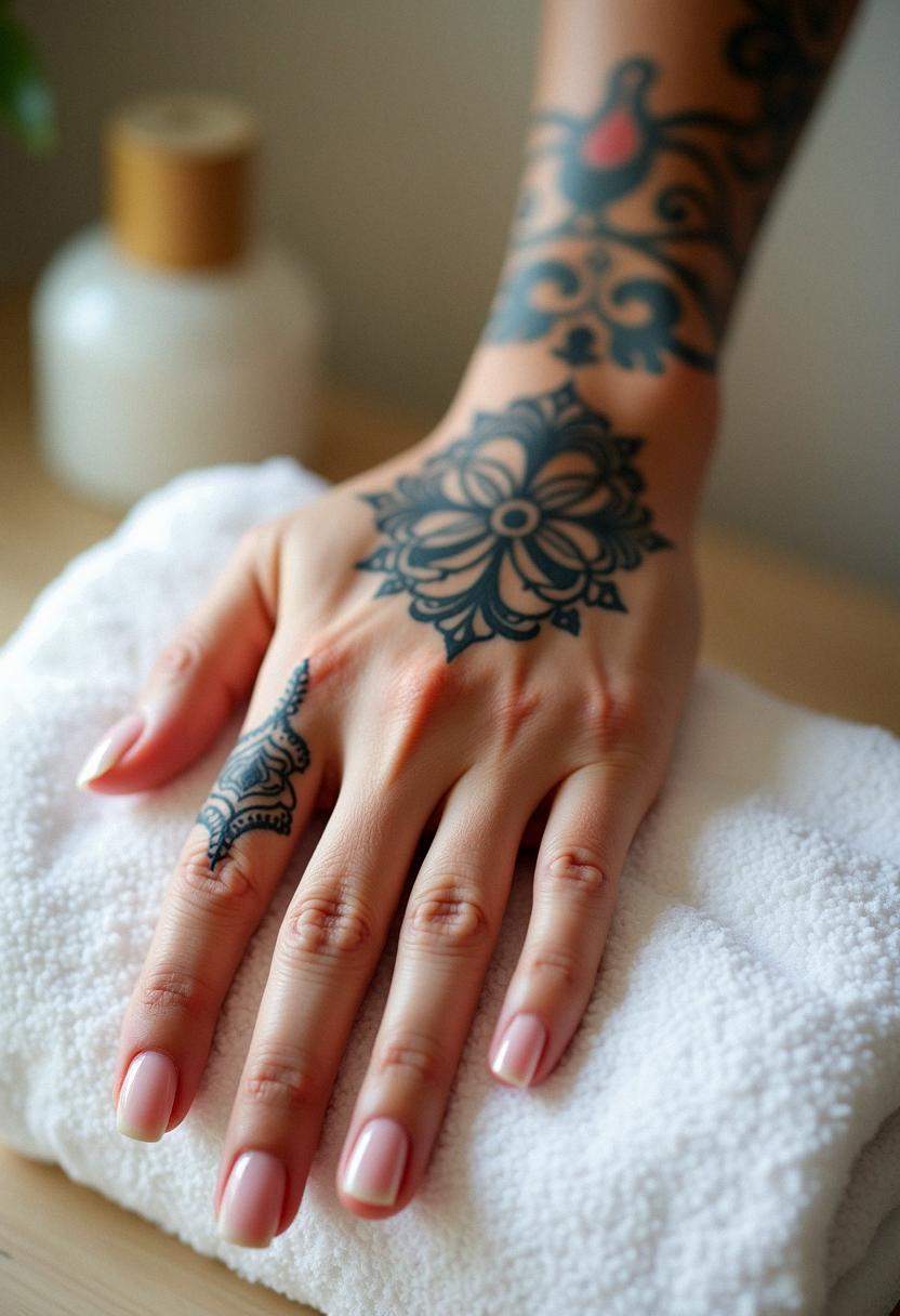 female hand tattoos