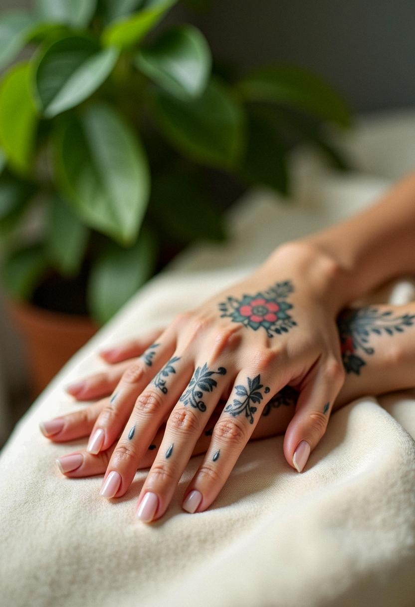 female hand tattoos