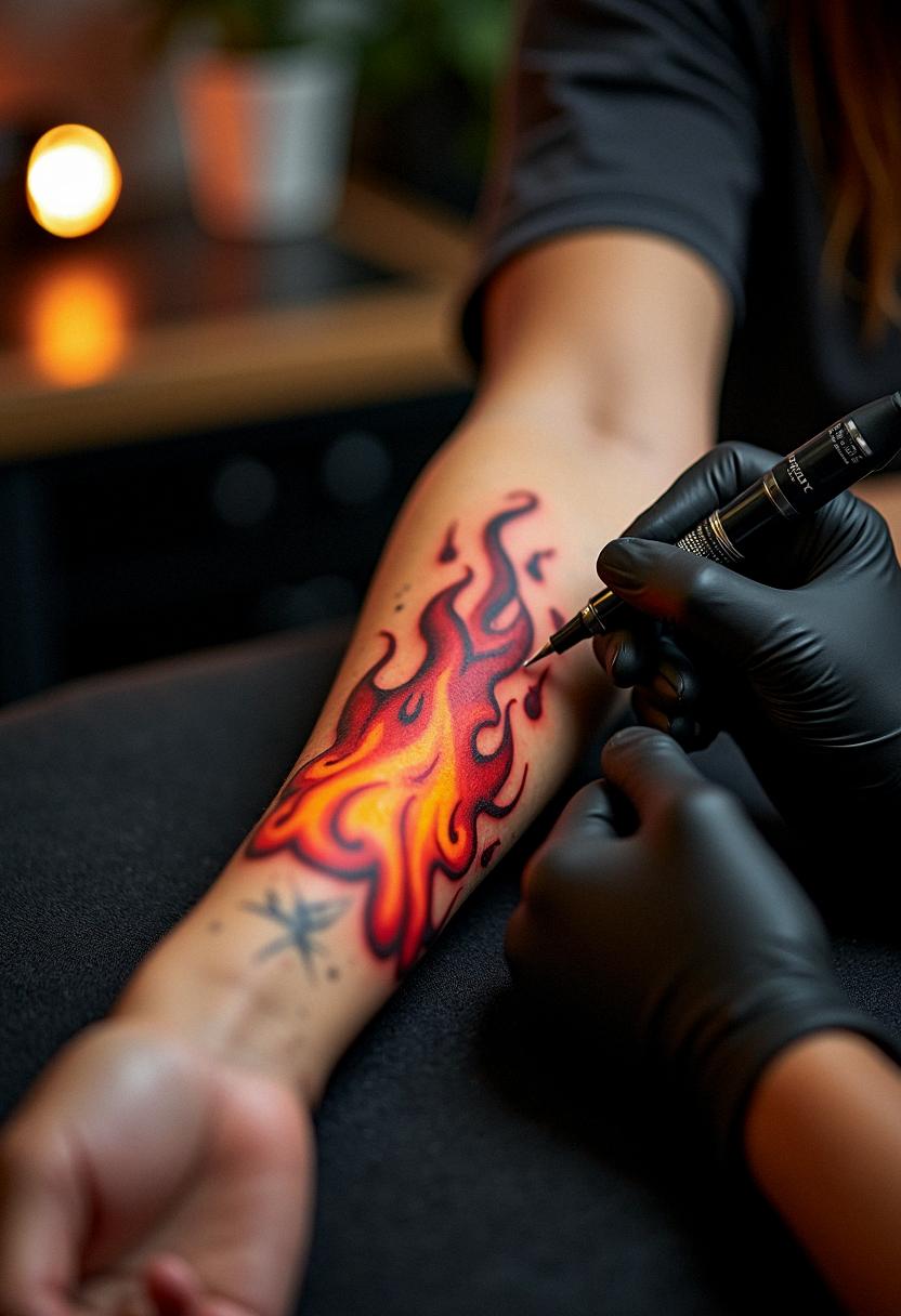 flame tattoo