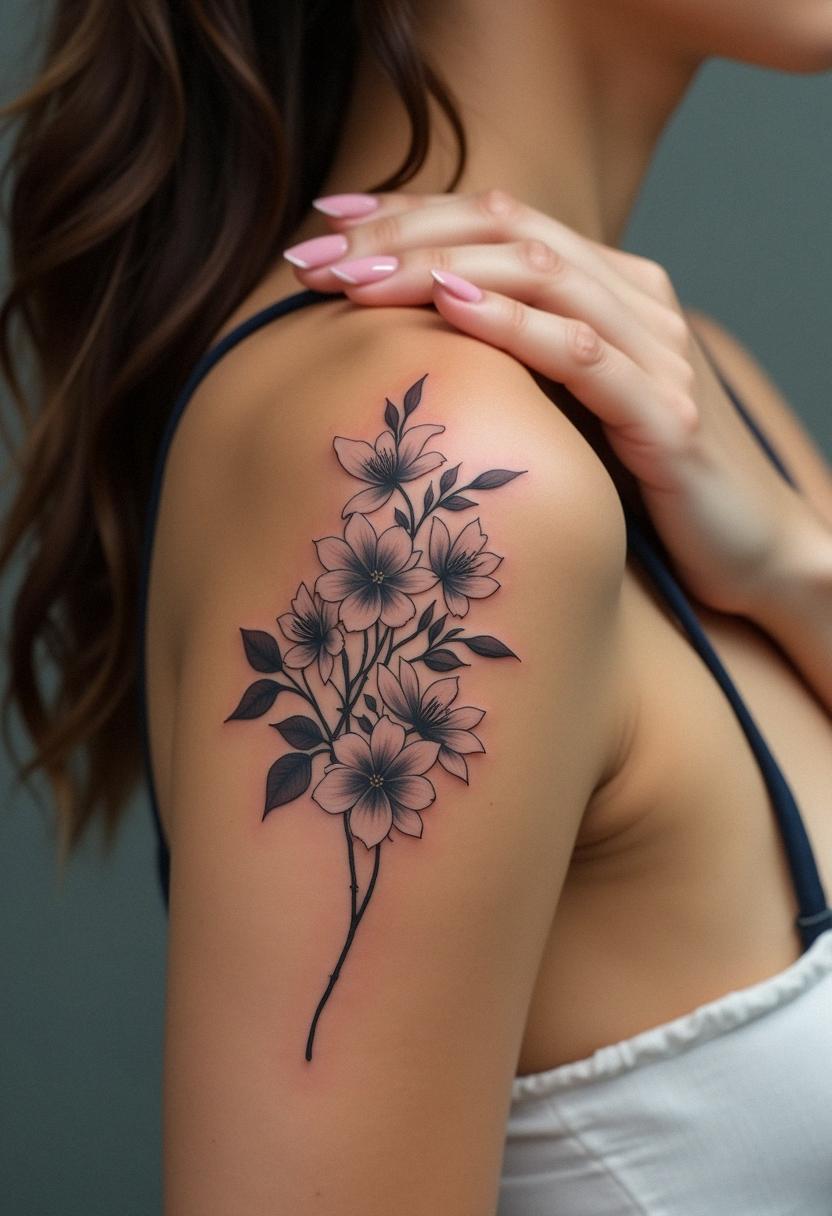 flower hand tattoo