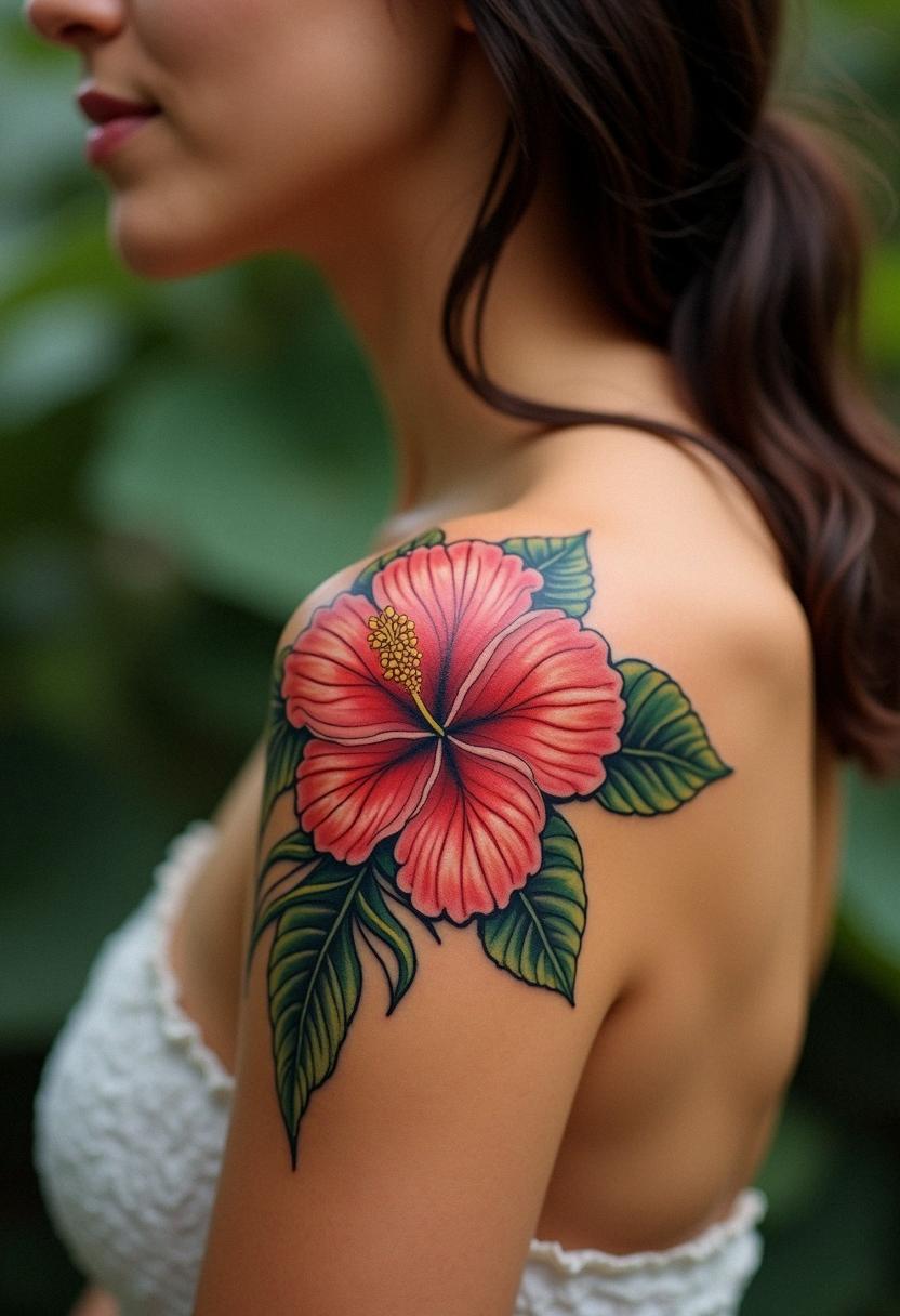 flower hibiscus tattoo