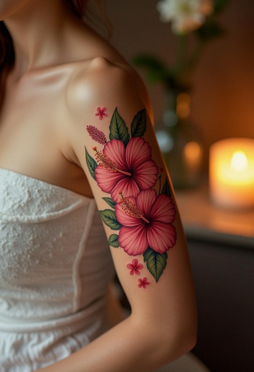 flower hibiscus tattoo