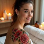 Flower Shoulder Tattoo 00001