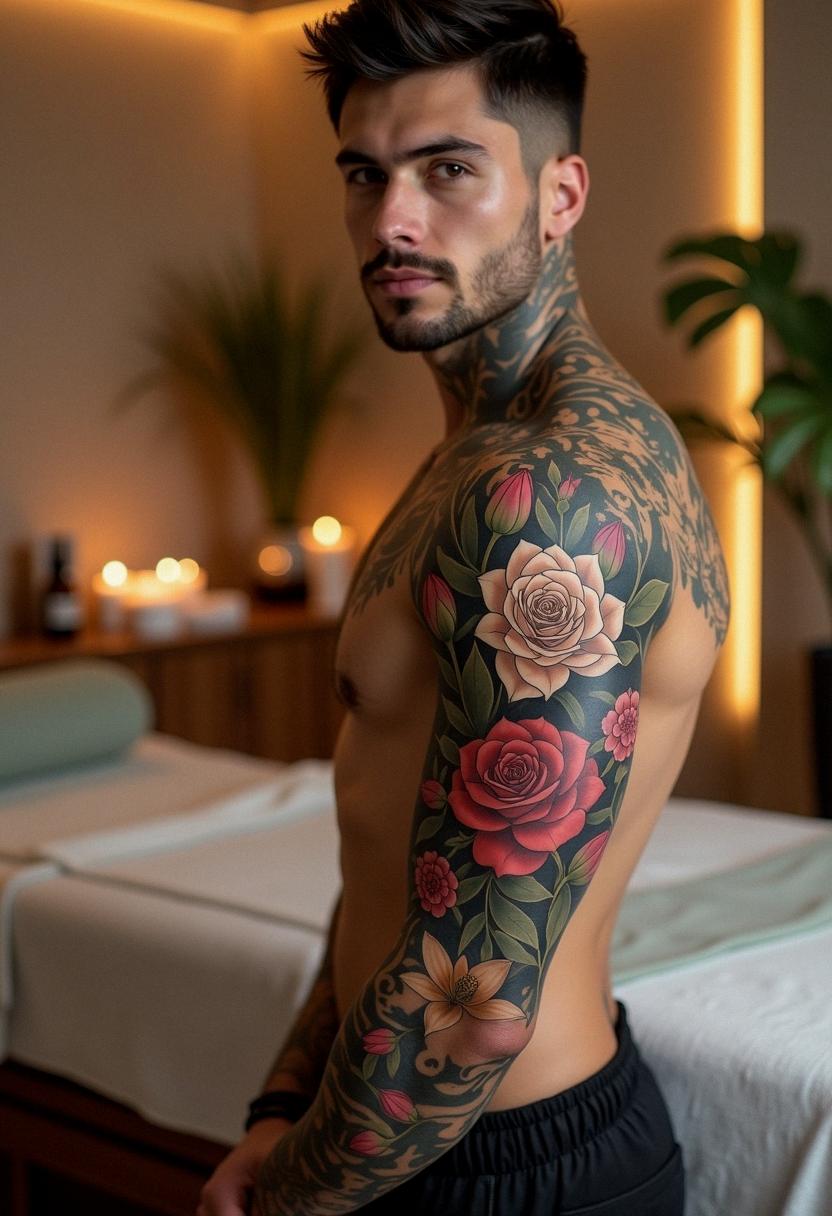 flower tattoos male
