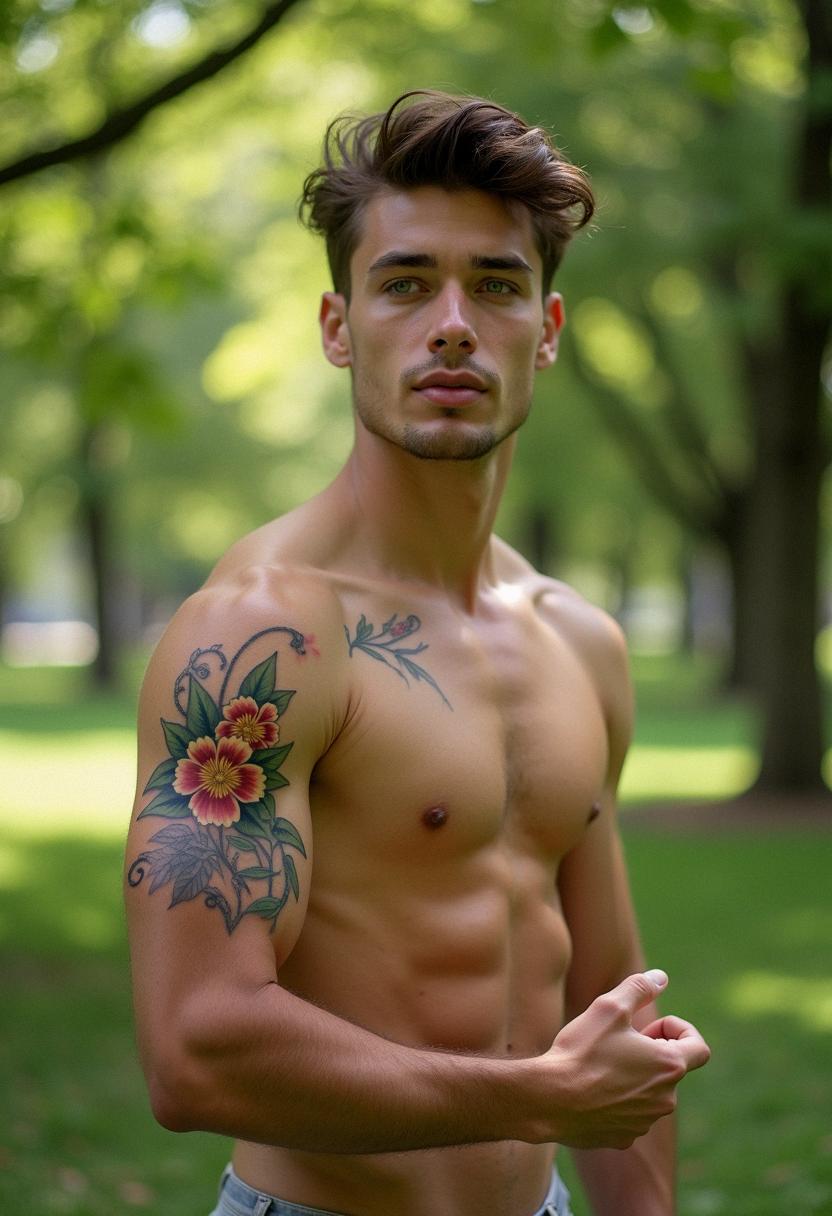 flower tattoos male