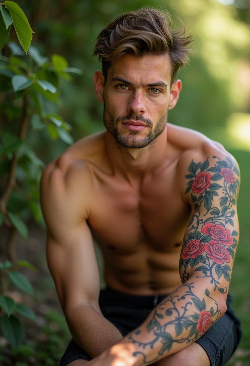 flower tattoos male