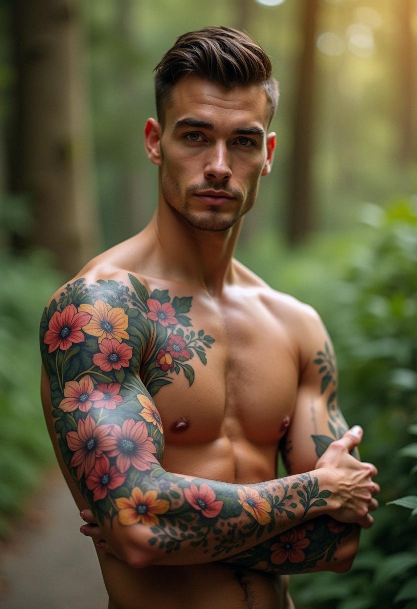 flower tattoos male