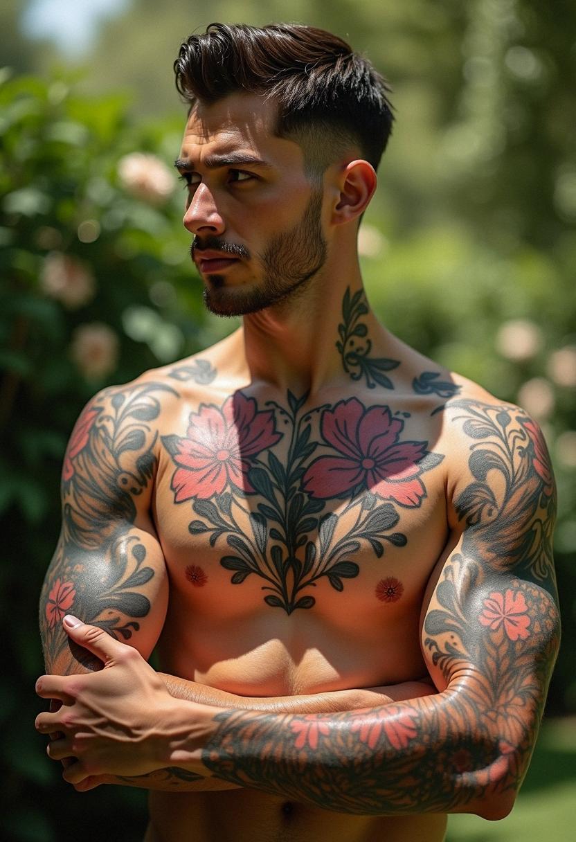 flower tattoos male