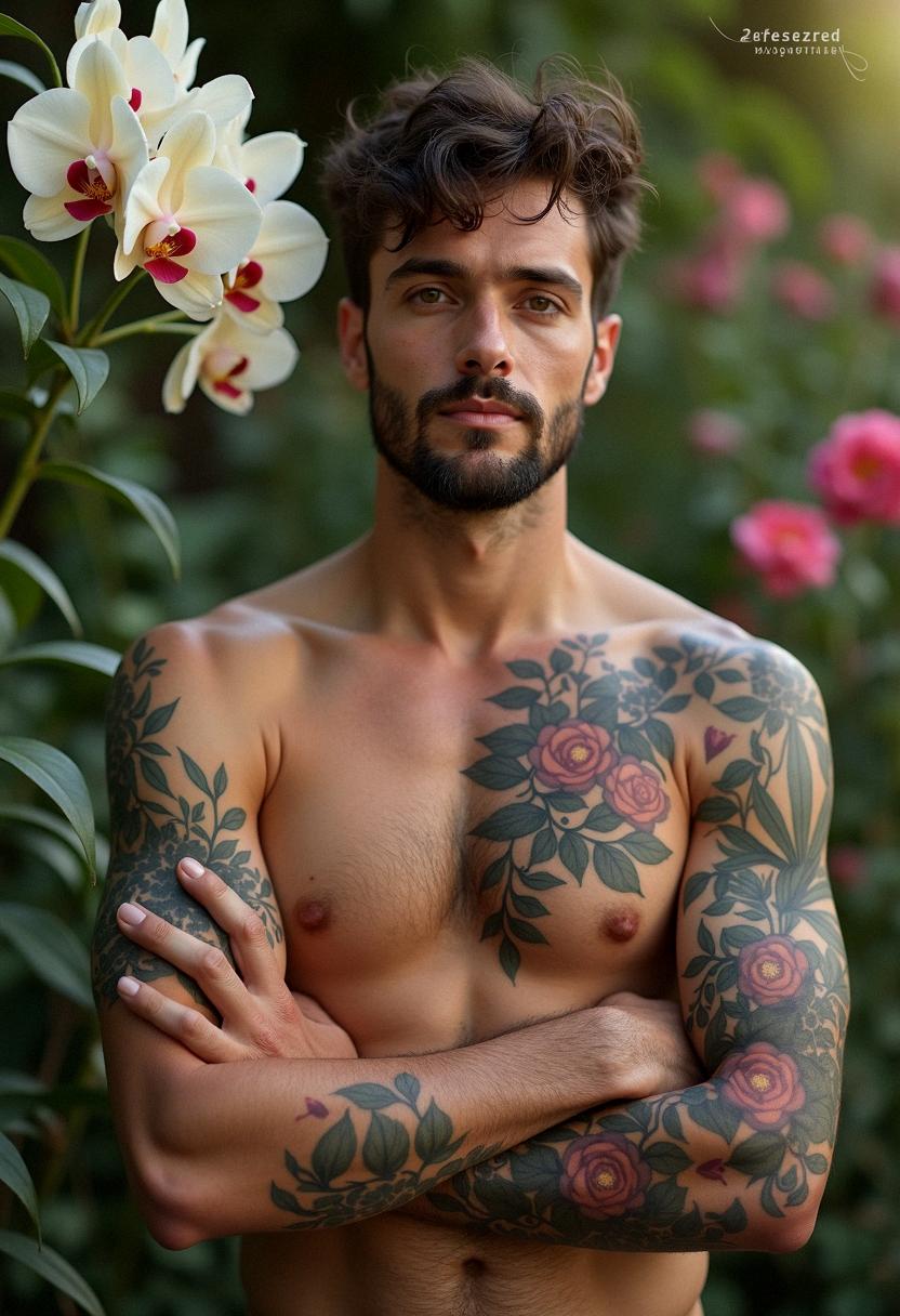 flower tattoos male