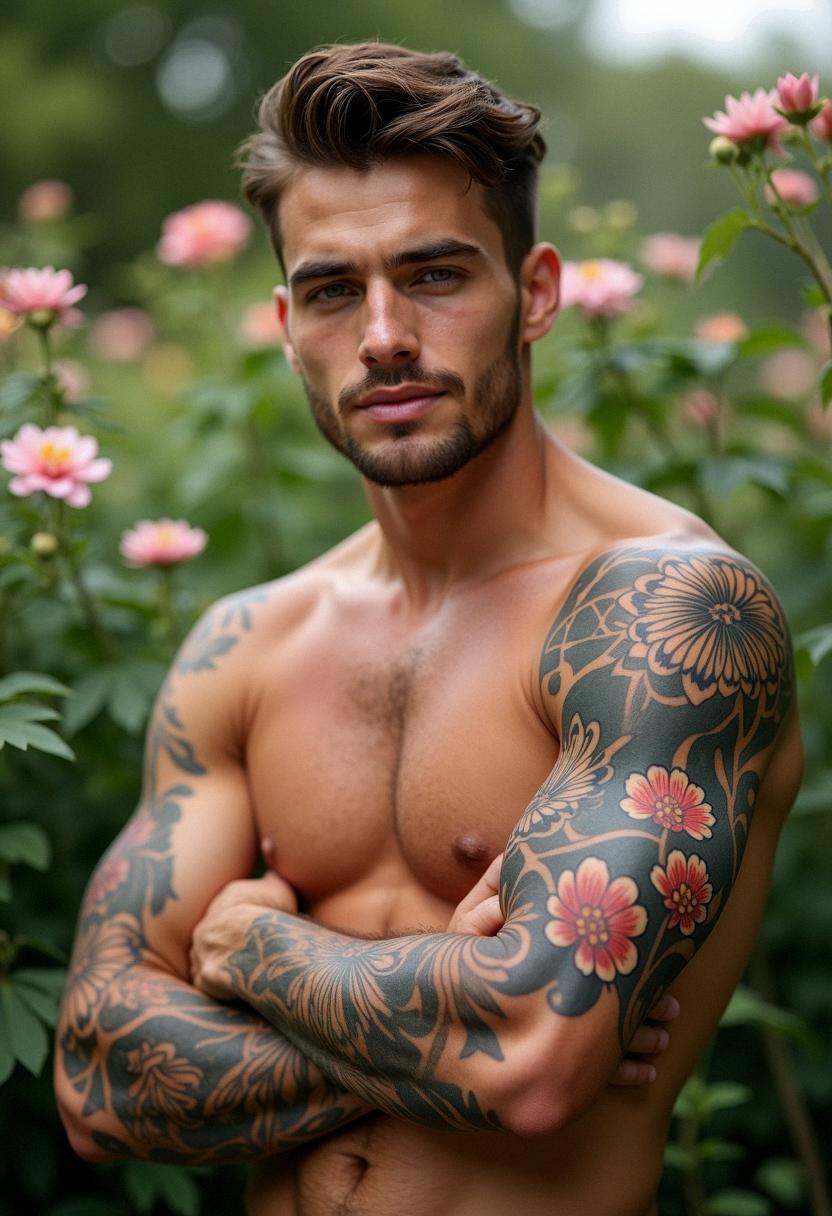 flower tattoos male