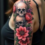 Flower Tattoos With Skulls 00001