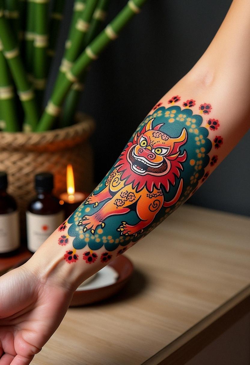 foo dog tattoo