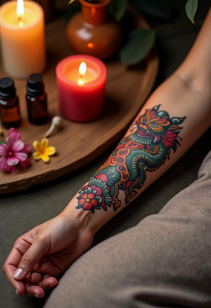foo dog tattoo