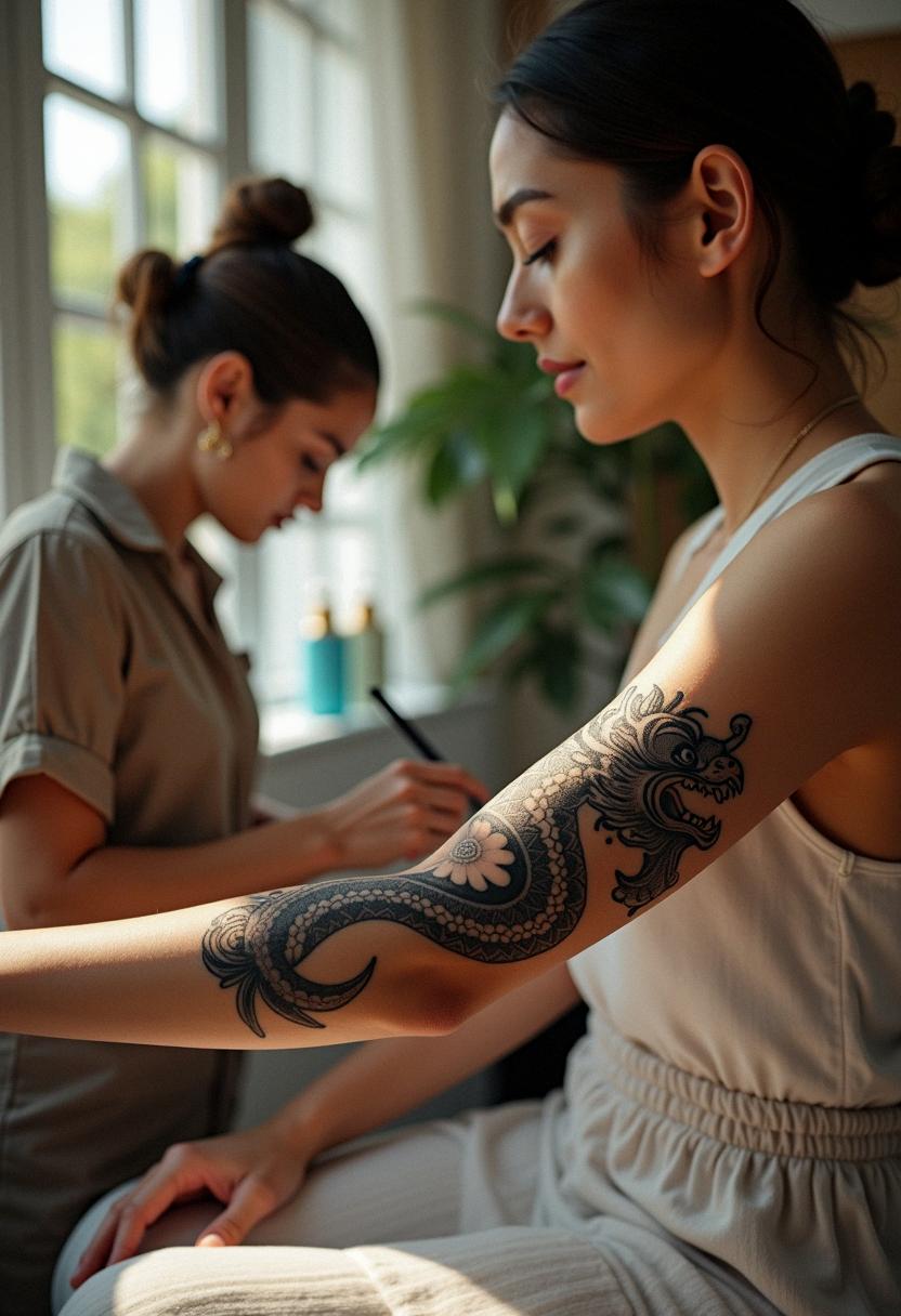 foo dog tattoo