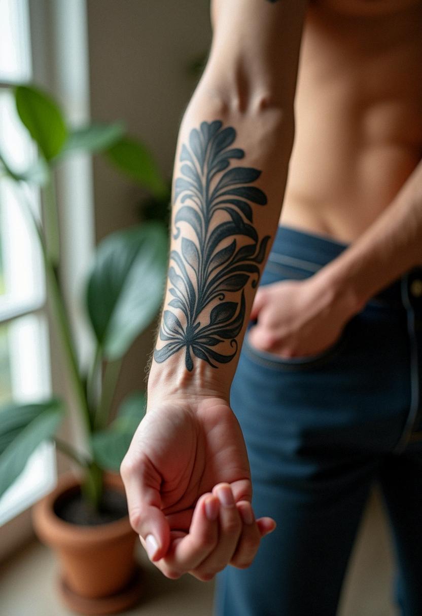 forearm male tattoo