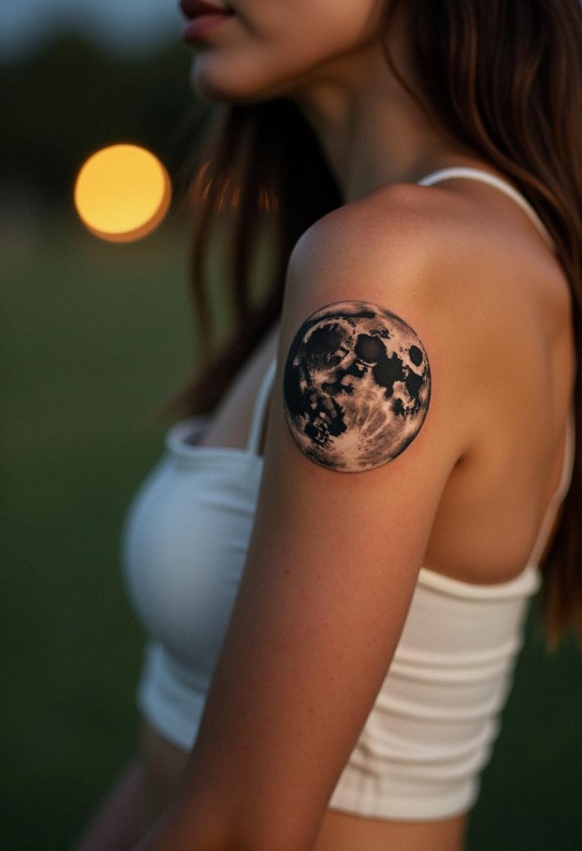 full moon tattoo