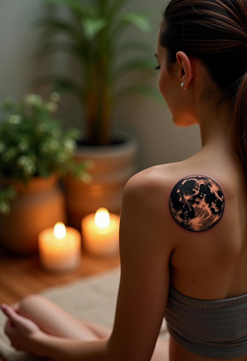 full moon tattoo