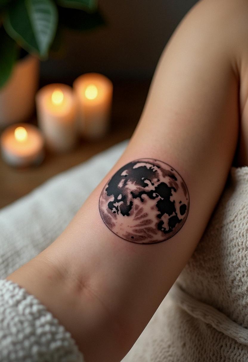 full moon tattoo