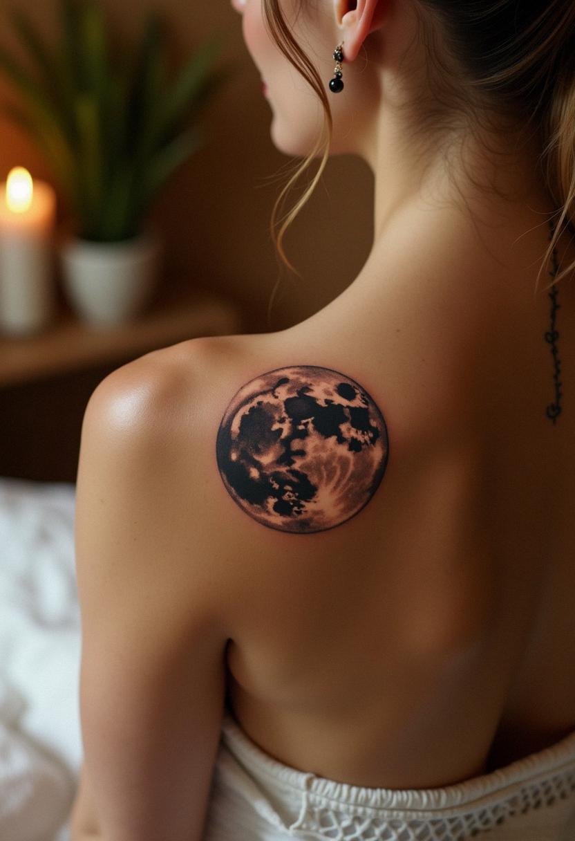 full moon tattoo