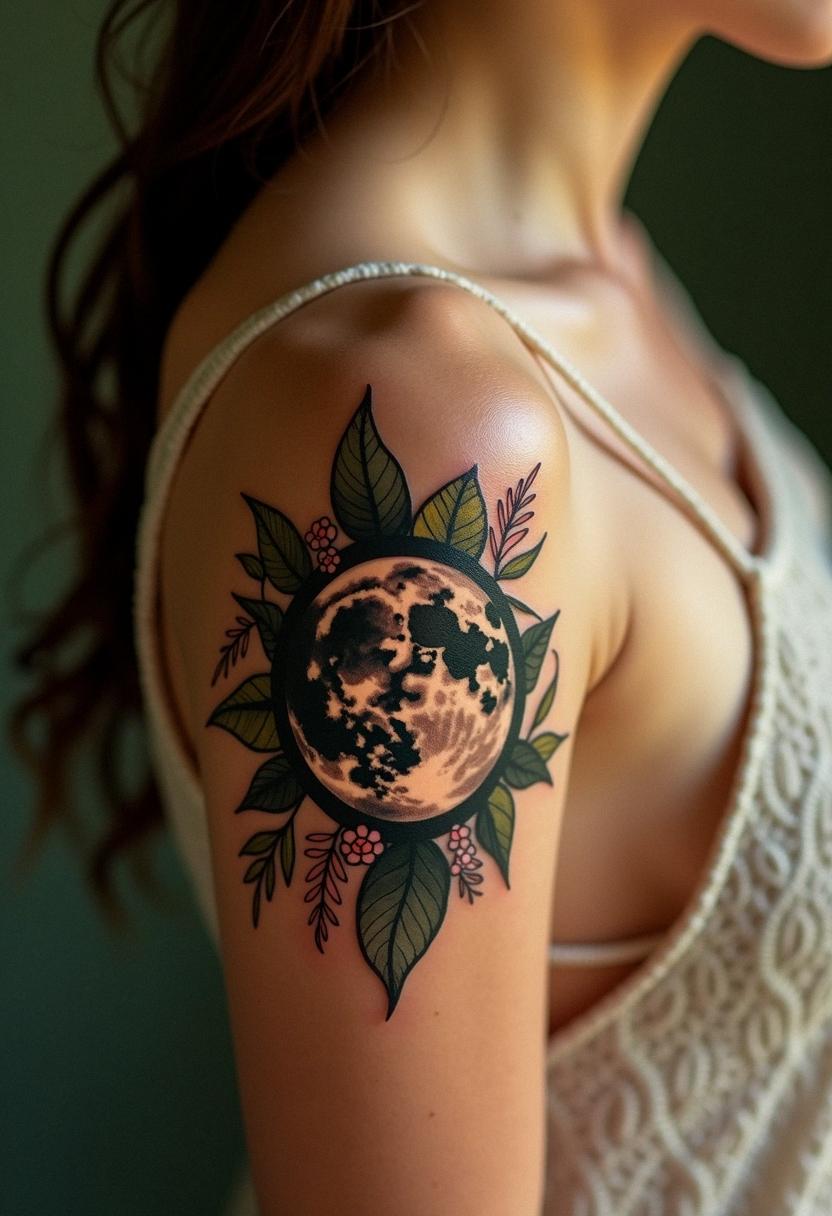 full moon tattoo