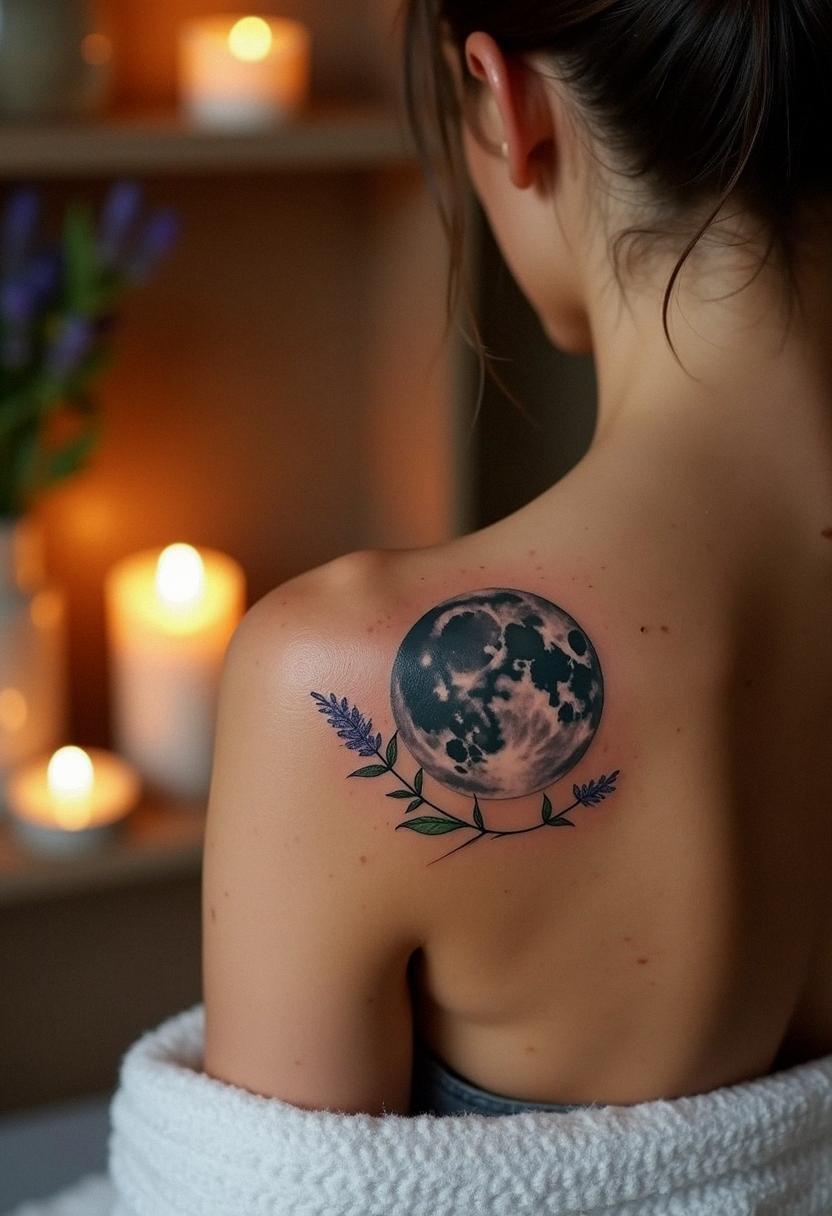 full moon tattoo