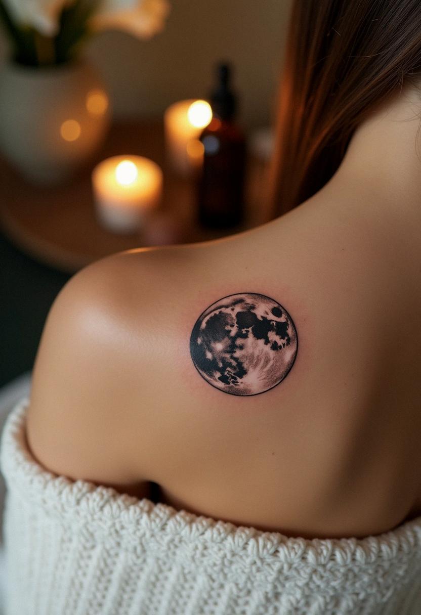 full moon tattoo
