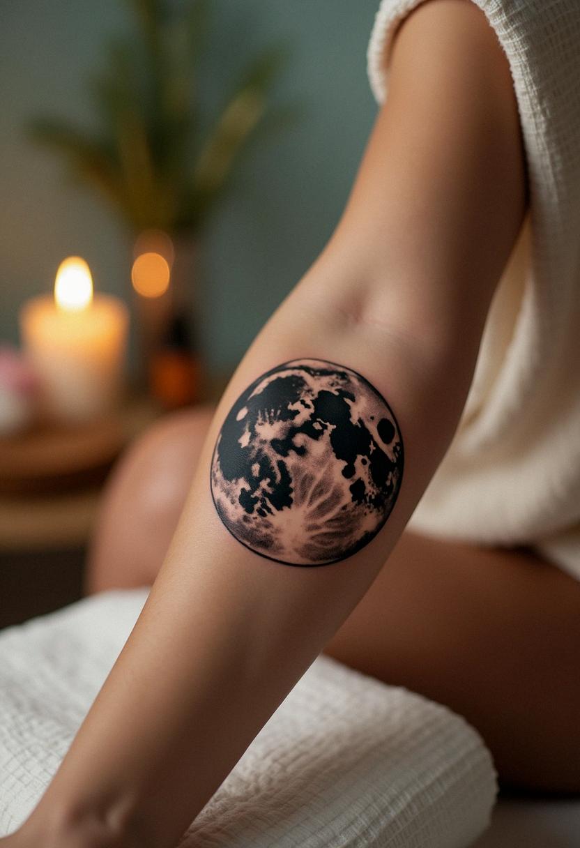 full moon tattoo