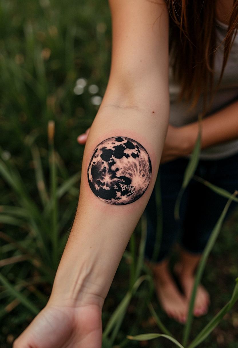 full moon tattoo