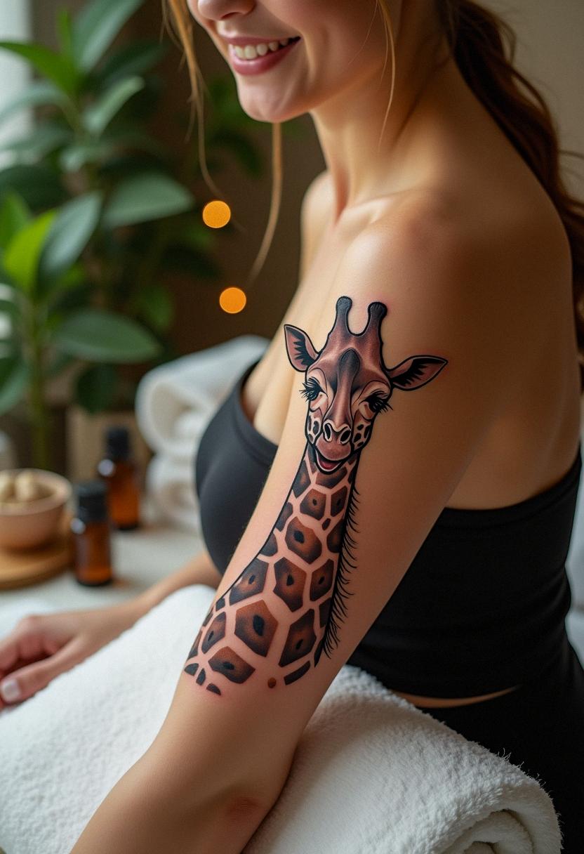 giraffe tattoo