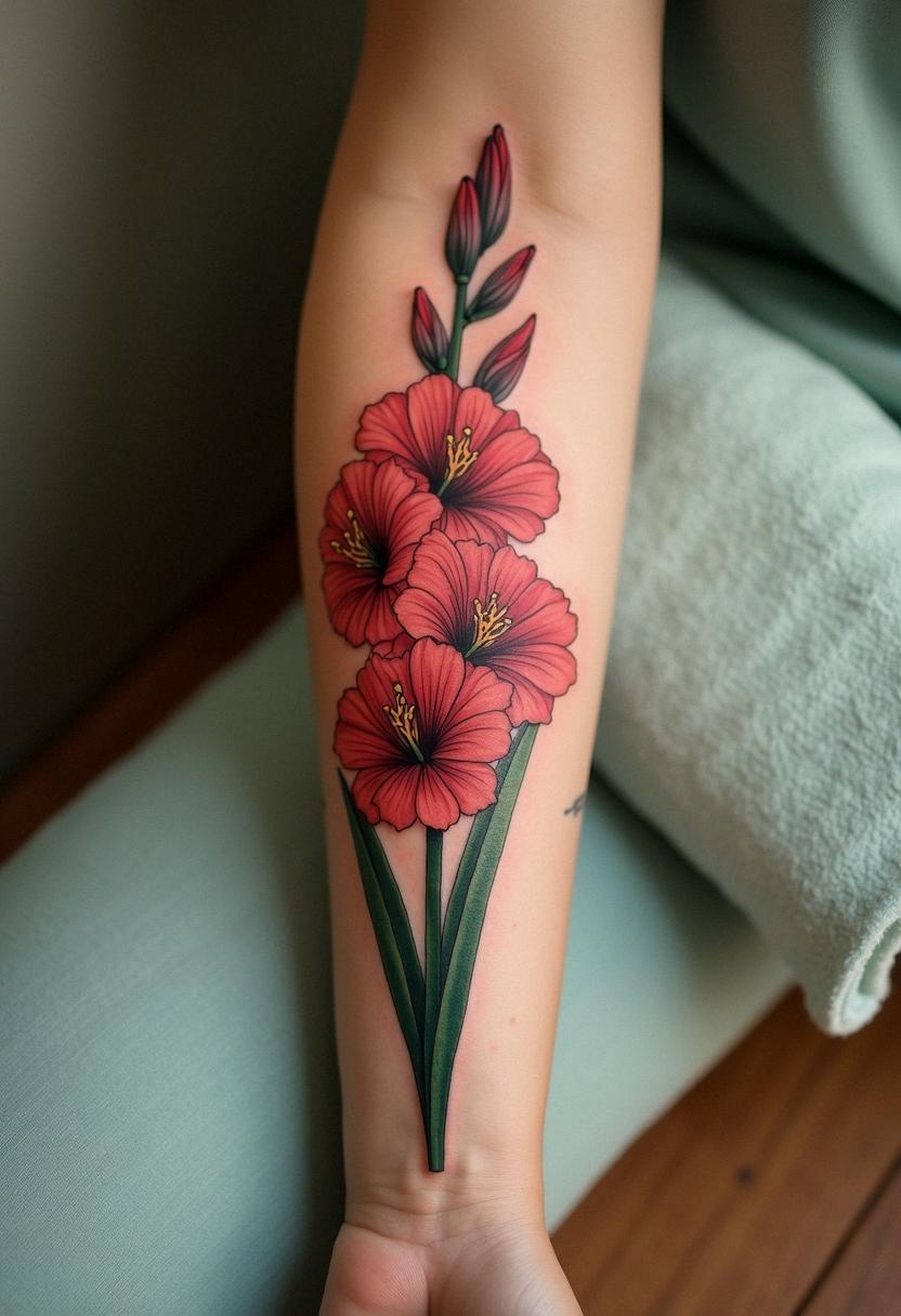 gladiolus tattoo