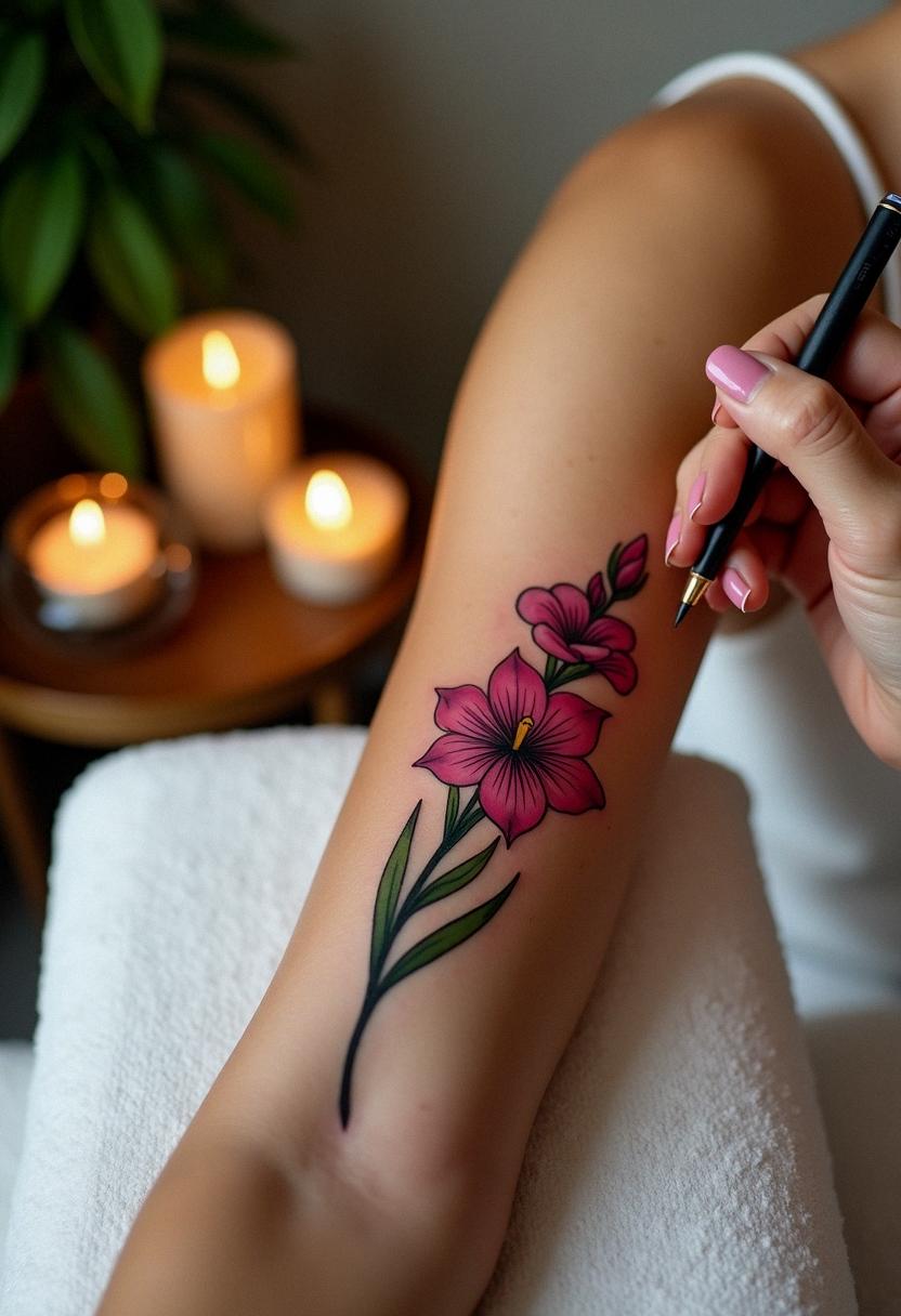 gladiolus tattoo