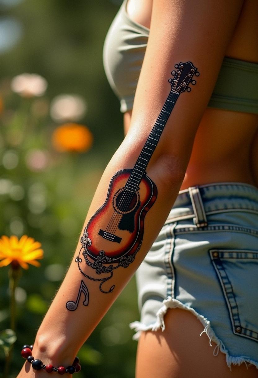 guitar tattoo