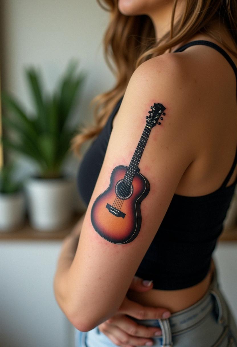 guitar tattoo
