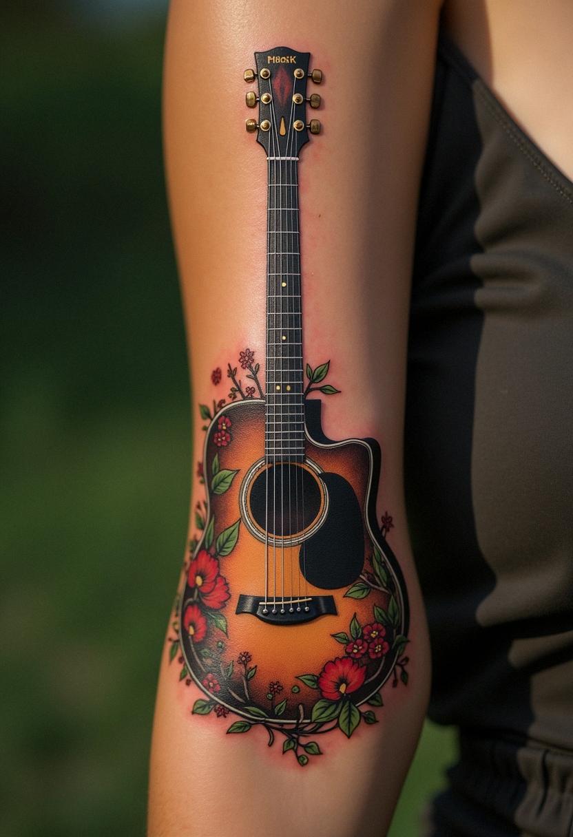 guitar tattoo