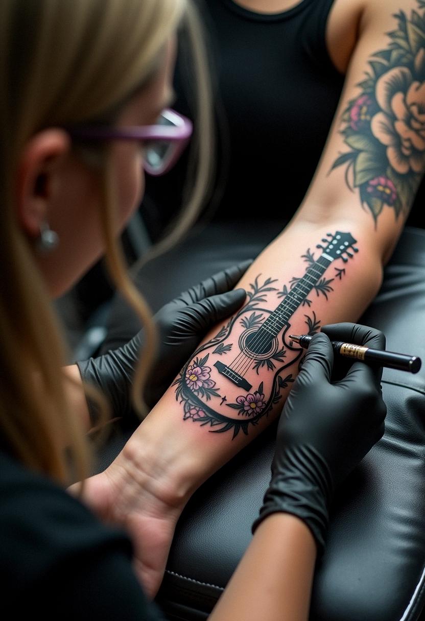 guitar tattoo