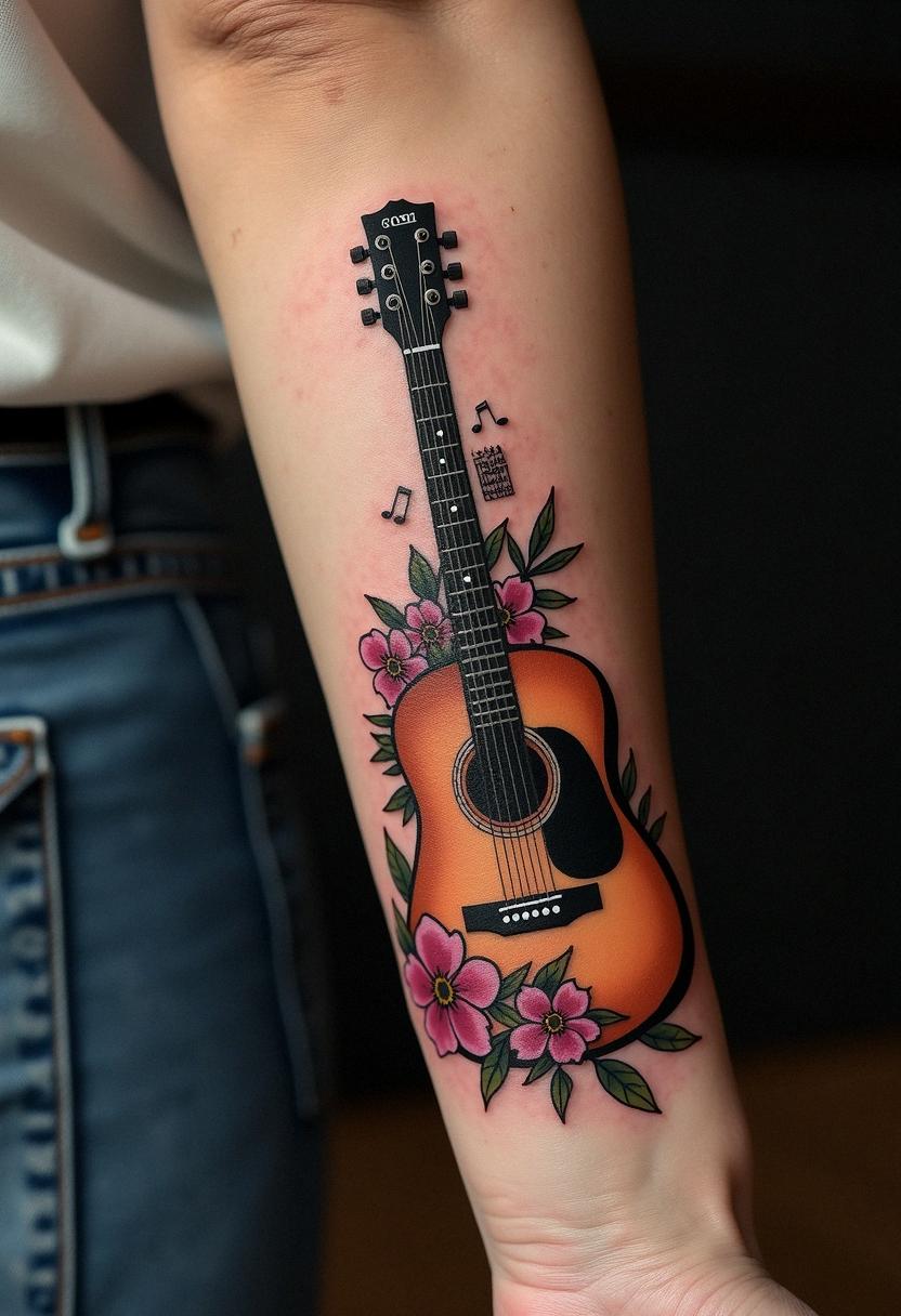 guitar tattoo