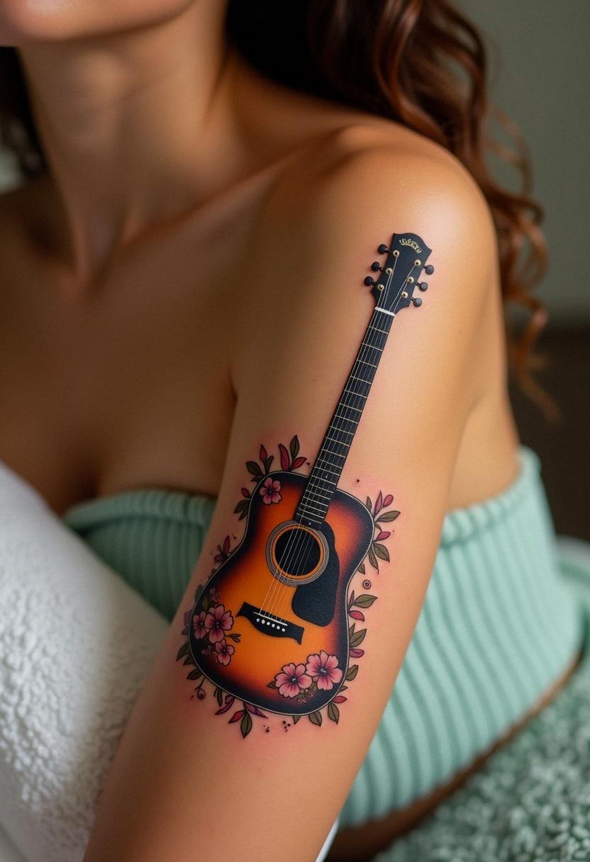 guitar tattoo