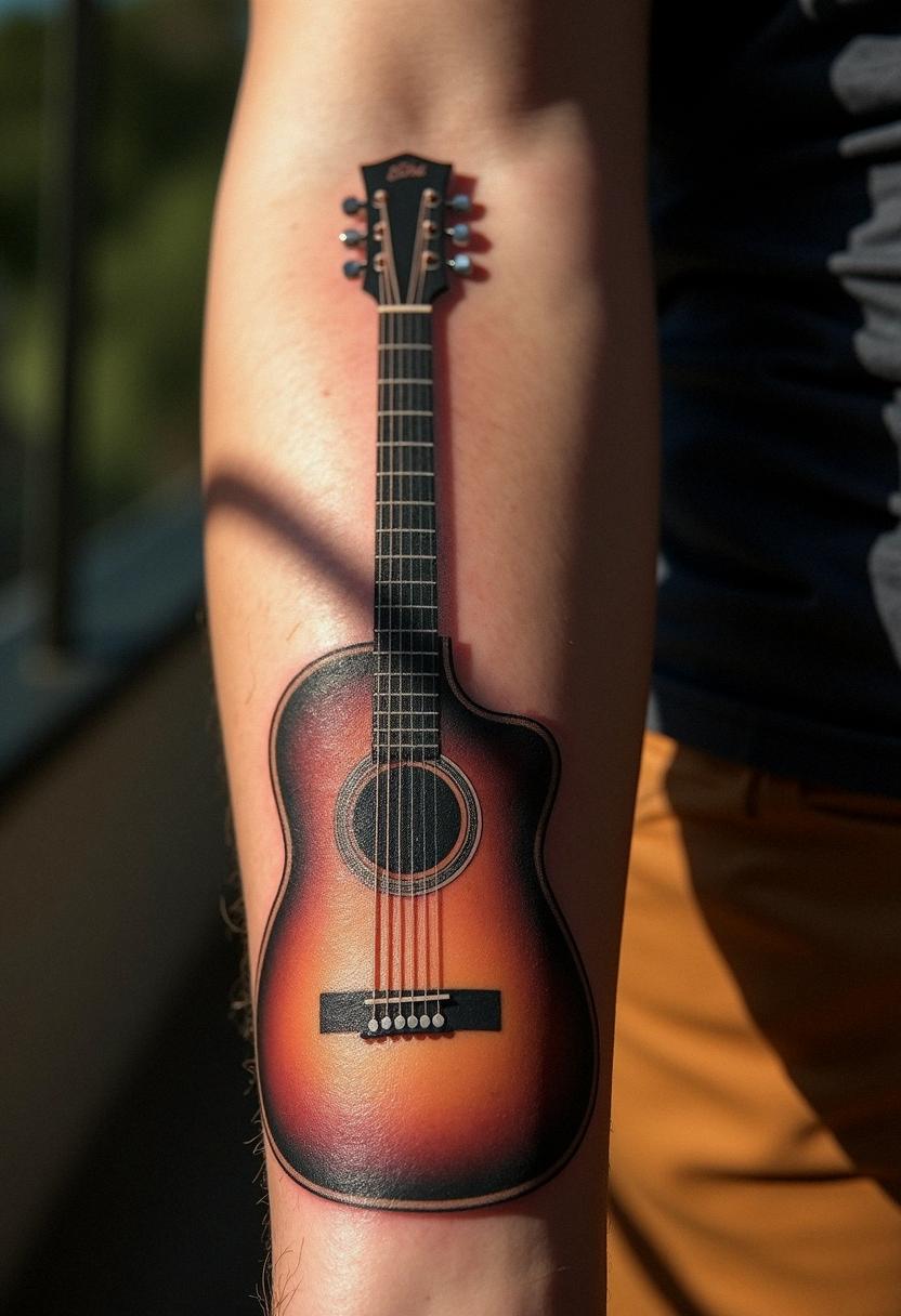 guitar tattoo