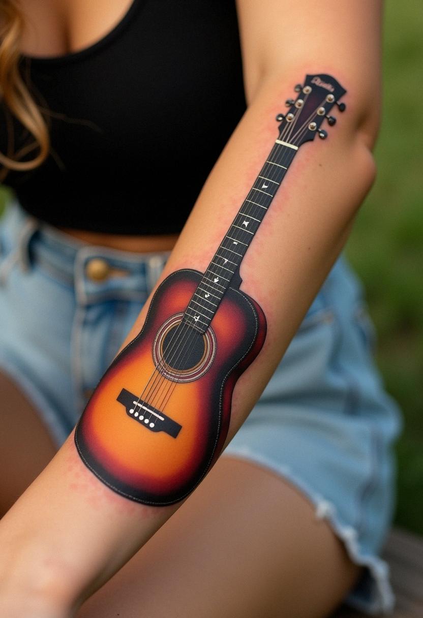guitar tattoo