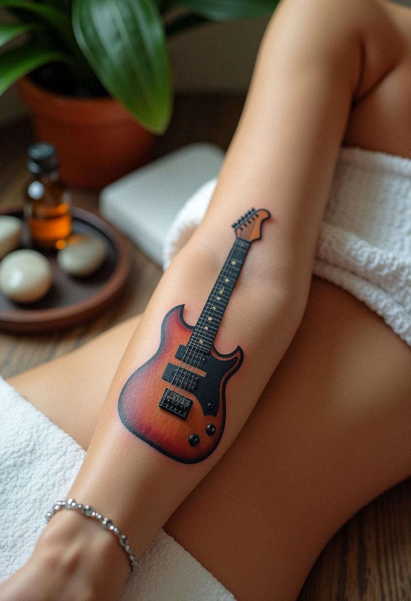 guitar tattoo