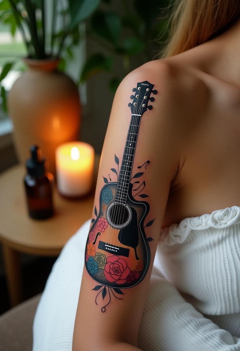 guitar tattoo