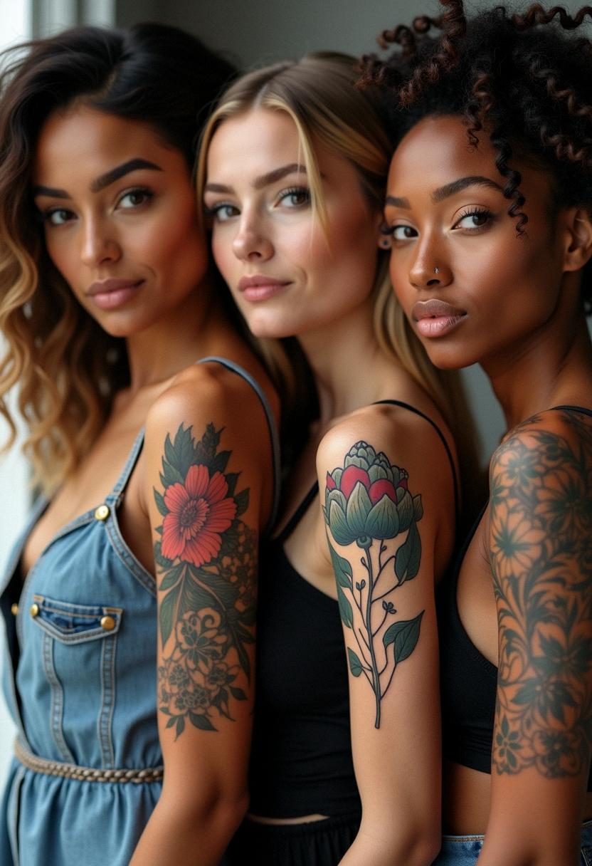 half sleeve tattoos women