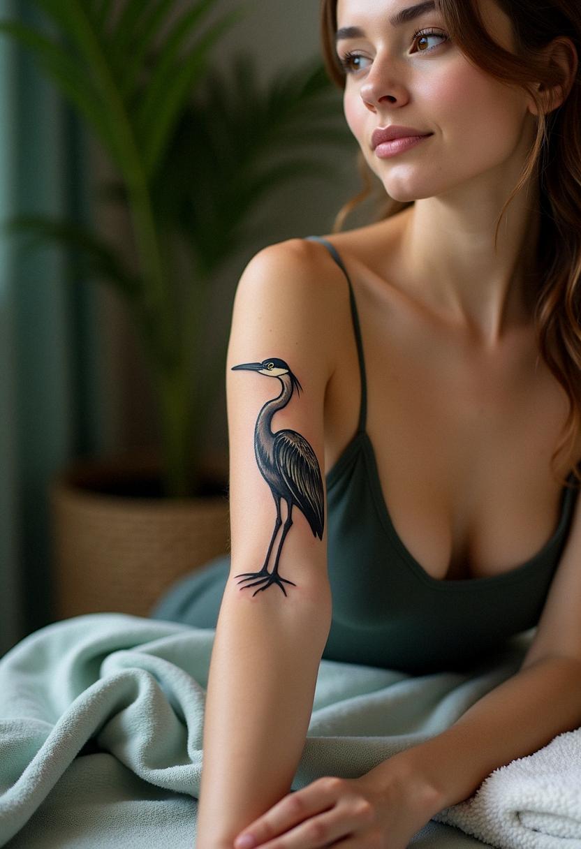 heron tattoo