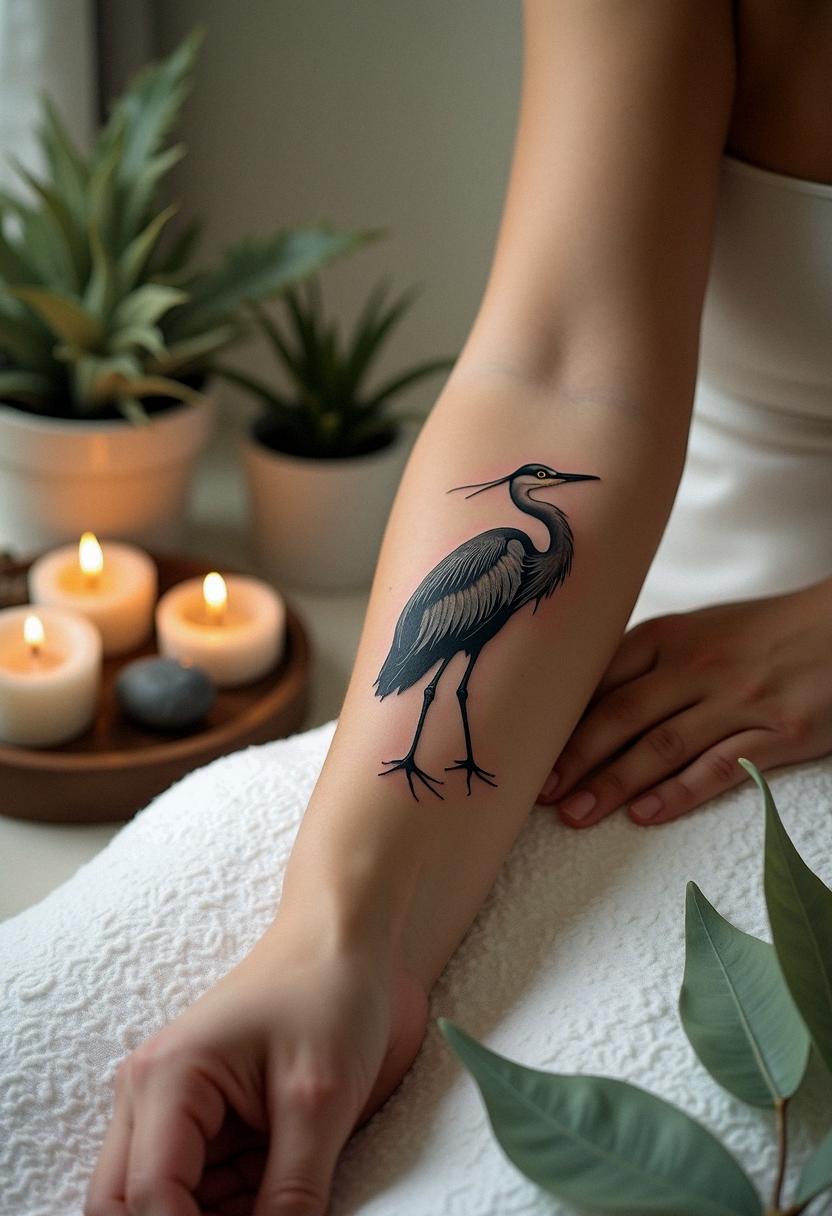 heron tattoo