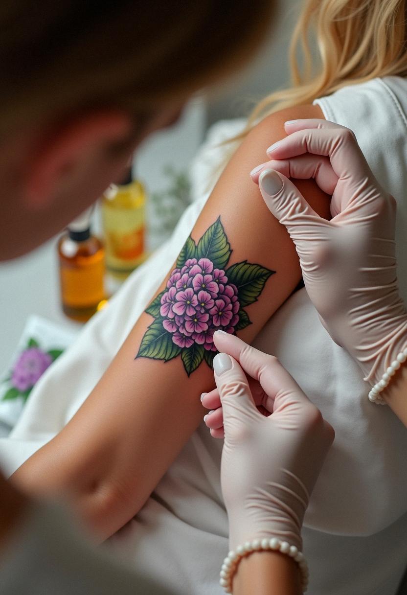 hydrangea tattoo